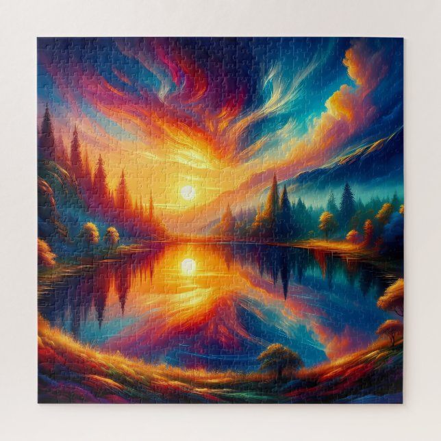 Farben am See Puzzle (Vertikal)