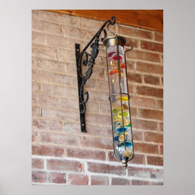 Farben an einer Ziegelwand Poster (Vorne)