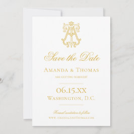 FARBEN AN Monogramm TA Monogramm Einladung