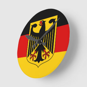 Farben anzeigen - Deutschland Runde Wanduhr