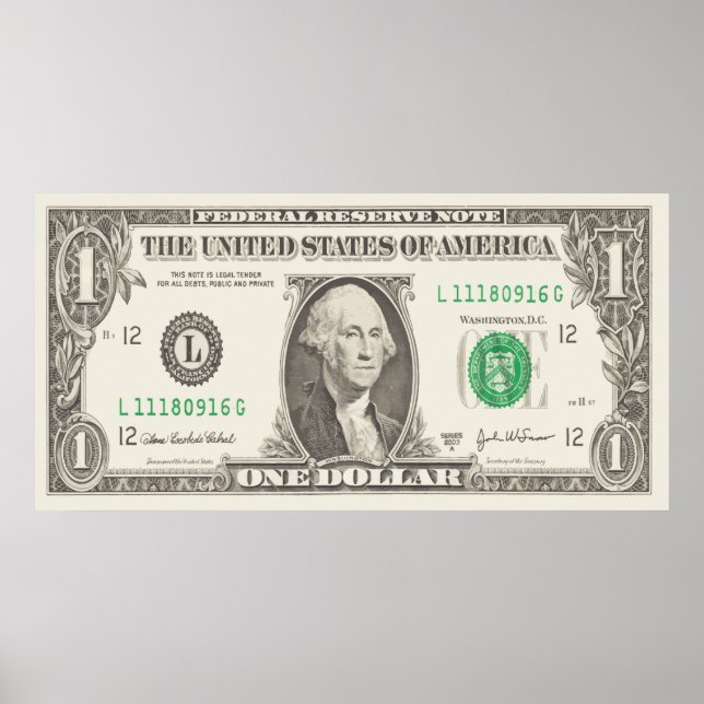 Farben anzeigen - US-Dollar Poster (Vorne)