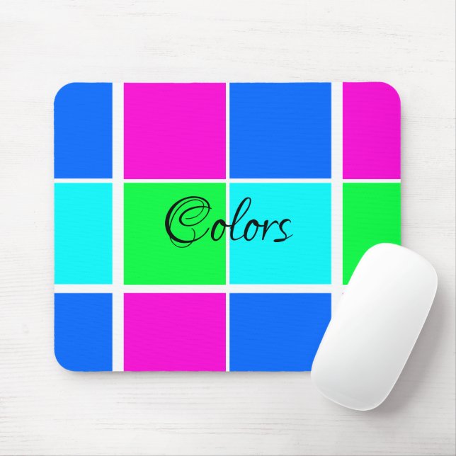 Farben Blue Pink Green Mouse Pad! Mousepad (Mit Mouse)