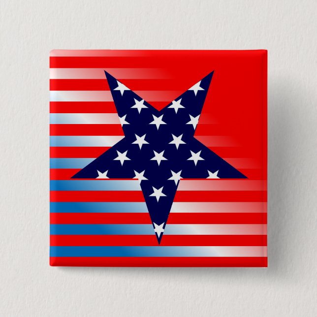Farben der amerikanischen Flagge Button (Vorderseite)