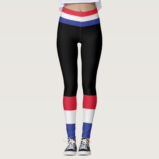 Farben der französischen Flagge. Leggings (Vorderseite)