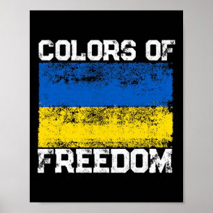 Farben der Freiheit Ukraine-Flagge 1 Poster