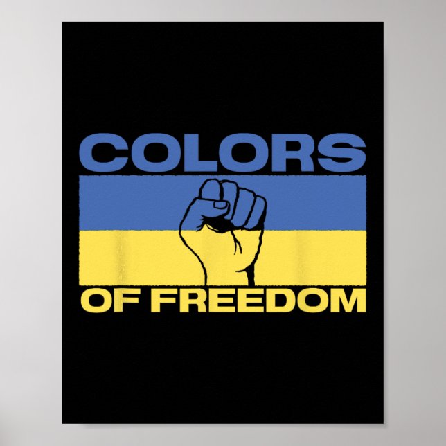 Farben der Freiheit Ukraine-Flagge  Poster (Vorne)