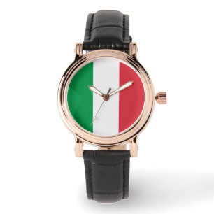 Farben der italienischen Flagge. Armbanduhr
