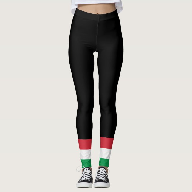 Farben der italienischen Flagge. Leggings (Vorderseite)