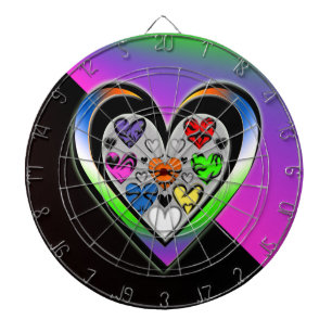 Farben der Liebe Dartscheibe