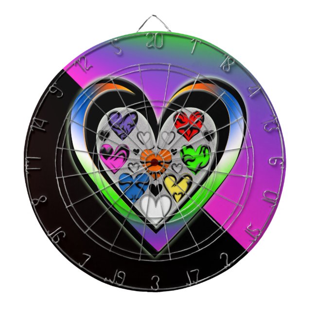 Farben der Liebe Dartscheibe (vorne)