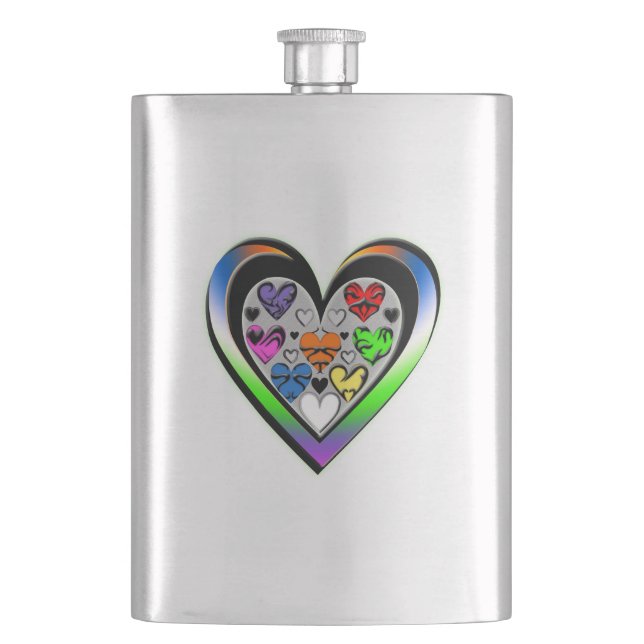 Farben der Liebe Flachmann (Vorderseite)