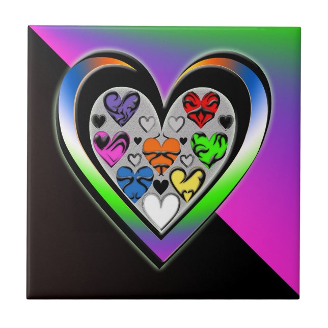 Farben der Liebe Fliese (Vorderseite)