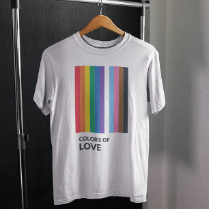 Farben der Liebe Regenbogen Streifen Gay Pride T-Shirt