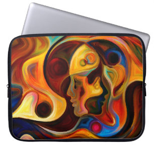 Farben der Mind-Serie. Entwurf aus Elementen Laptopschutzhülle