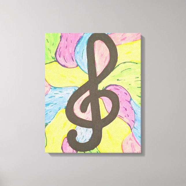 Farben der Musik Leinwanddruck (Vorderseite)