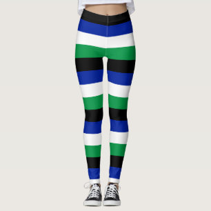 Farben der Nationalflagge von Lesotho in horizonta Leggings