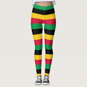 Farben der Nationalflagge von Vanuatu in horizonta Leggings