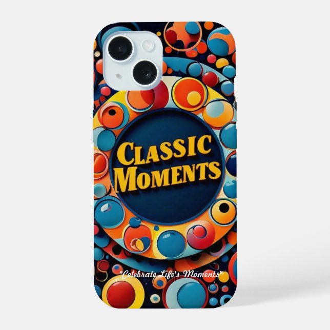 "Farben der Nostalgie" iPhone 15 Hülle (Rückseite)