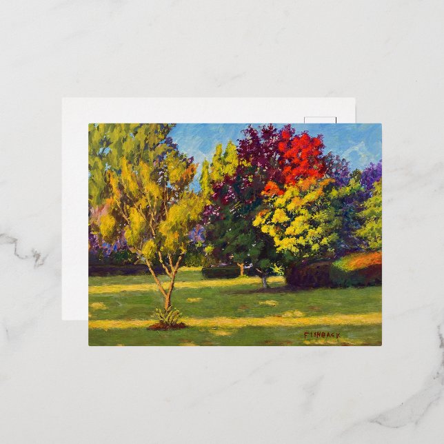 Farben der Postkarte für den Herbst Foil (Vorderseite/Rückseite)