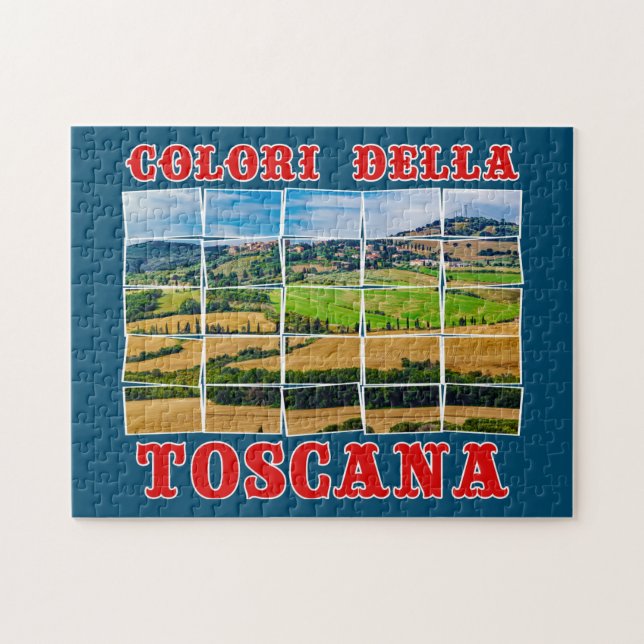"Farben der Toskana" Landschaft. Palette Italien Puzzle (Horizontal)