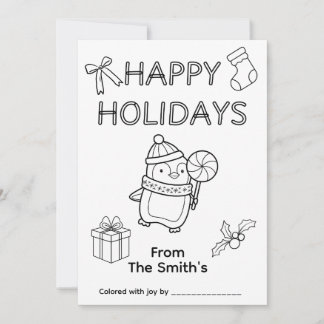 Färben der Weihnachtskarte Feiertagskarte