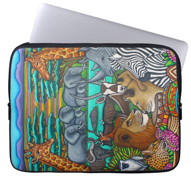 Farben des Afrika-Neopren-Laptops Sleeve 13 Zoll (Vorderseite)