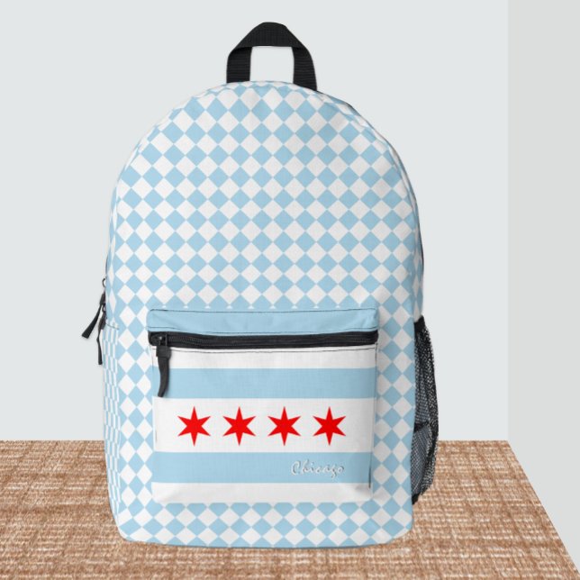 Farben des Chicagoer Rucksacks, Chicagoer Flagge Bedruckter Rucksack (Von Creator hochgeladen)