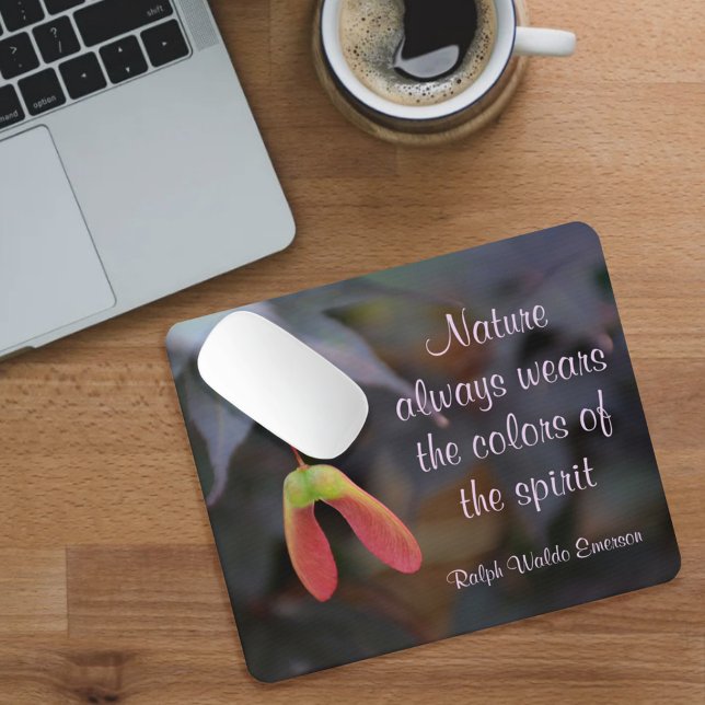 Farben des Geistes Natur Emerson Zitat Mousepad (Von Creator hochgeladen)