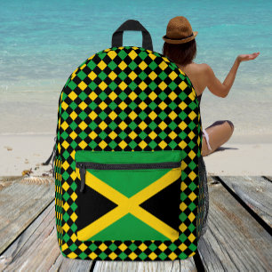 Farben des Jamaika-Rucksacks, jamaikanische Flagge Bedruckter Rucksack
