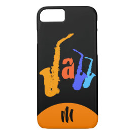 Farben des Jazz Monogram Black iPhone Case