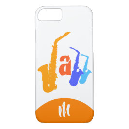 Farben des Jazz Monogram White iPhone Case