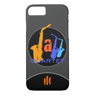Farben des Jazz Quartet Monogram iPhone Case