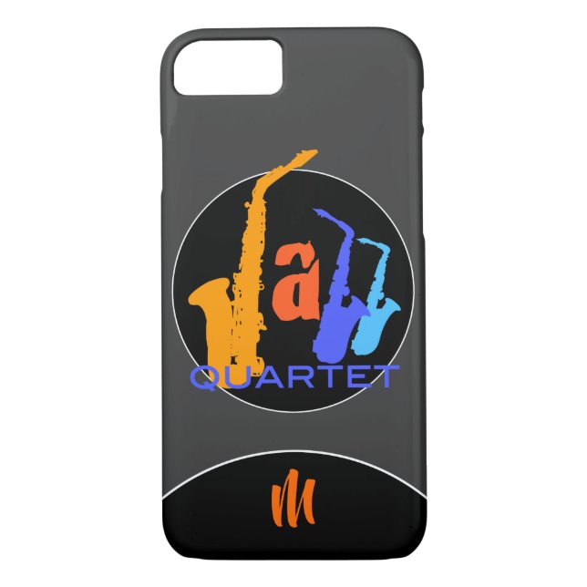 Farben des Jazz Quartet Monogram iPhone Case (Rückseite)