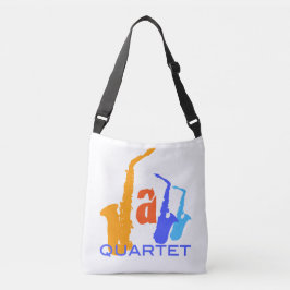 Farben des Jazz Quartetts Sax Illustration Tasche
