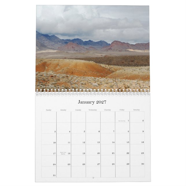 Farben des Mojave 2011 Kalender (Jan 2027)