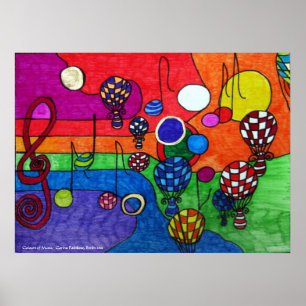 Farben des Musikposters Poster
