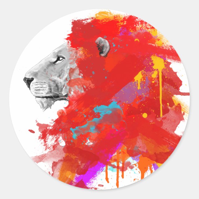 Farben des Mutes Runder Aufkleber (Vorderseite)