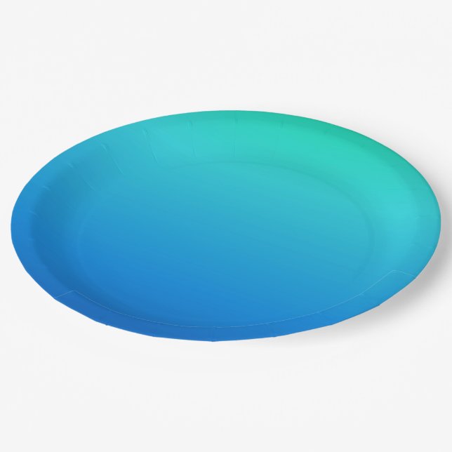 Farben des Ozeans Pappteller (Schrägansicht)