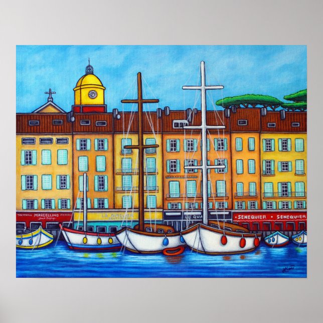 Farben des Posters Saint-Tropez von Lisa Lorenz Poster (Vorne)