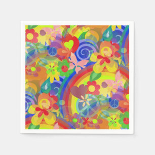 Farben des Powers der Blume + Ihre Ideen Serviette