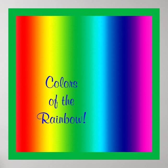 Farben des Regenbogens Poster (Vorne)