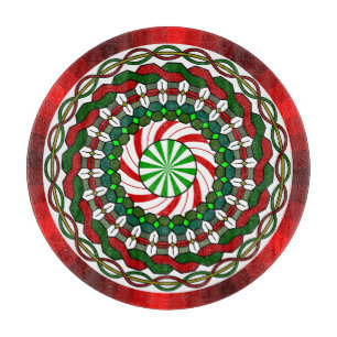 Farben des Weihnachtsglasschneiden-Brettes Schneidebrett