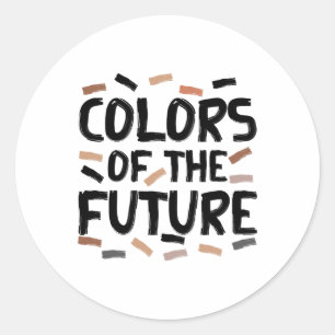 Farben des zukünftigen Shirts Schwarze Geschichte  Runder Aufkleber