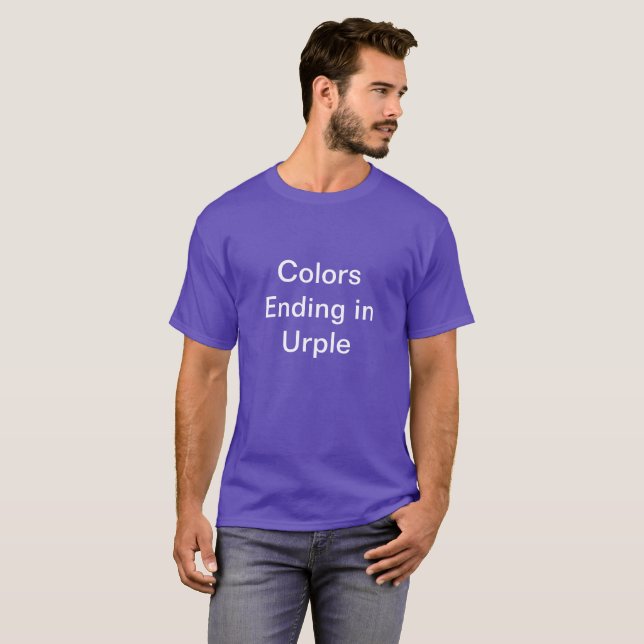 Farben, die in Urple beenden T-Shirt (Vorne ganz)