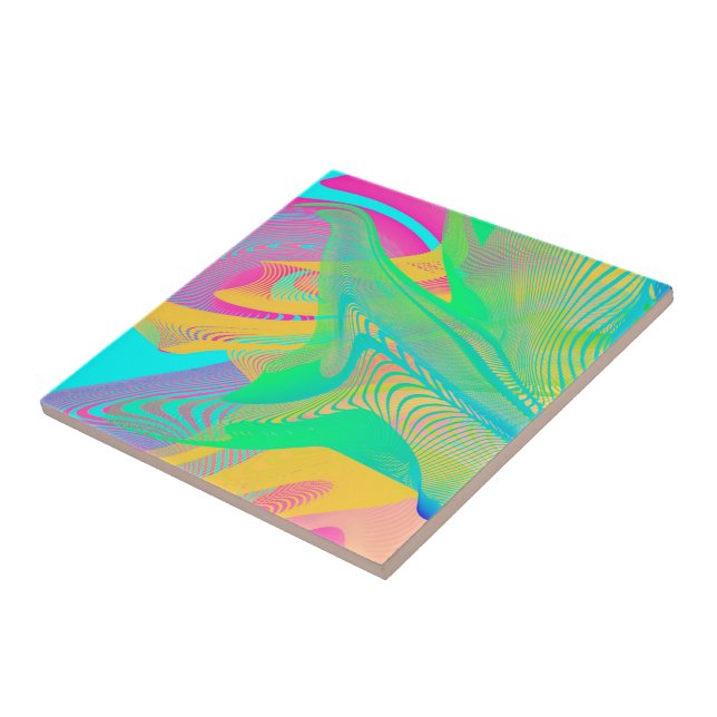 FARBEN FLUO - Fraktal Art - Fliese (Seite)