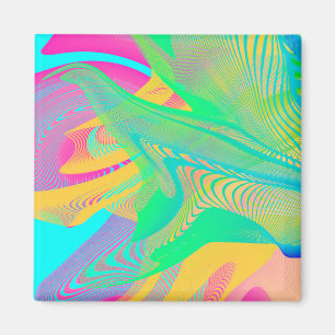FARBEN FLUO - Fraktal Art - Magnet