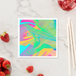 FARBEN FLUO - Fraktal Art - Serviette