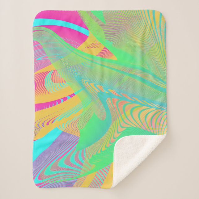FARBEN FLUO - Fraktal Art - Sherpadecke (Vorderseite)