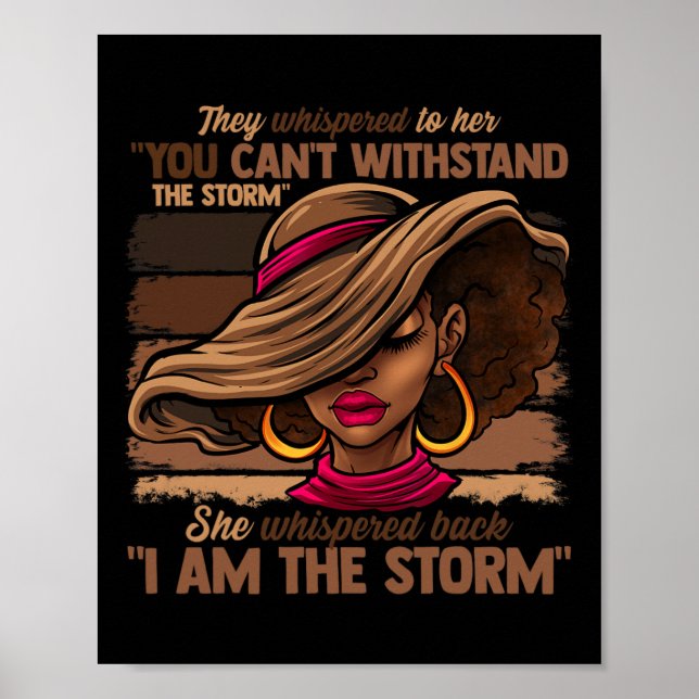 Farben Frauen ich bin das Storm Black Empowerment  Poster (Vorne)