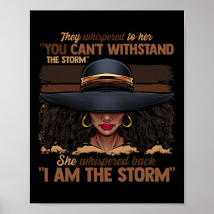 Farben Frauen ich bin das Storm Black Empowerment  Poster